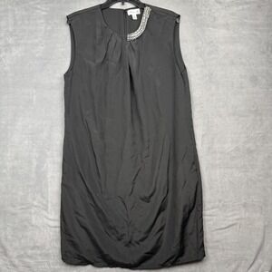 31 Phillip Lim Black Sleeveless Embellished Neckline Dress L